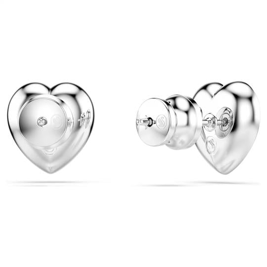 ÜnçerlerAriana Grande x Swarovski düğme Küpeler Karışık kesimler, Kalp, Beyaz, Rodyum kaplama