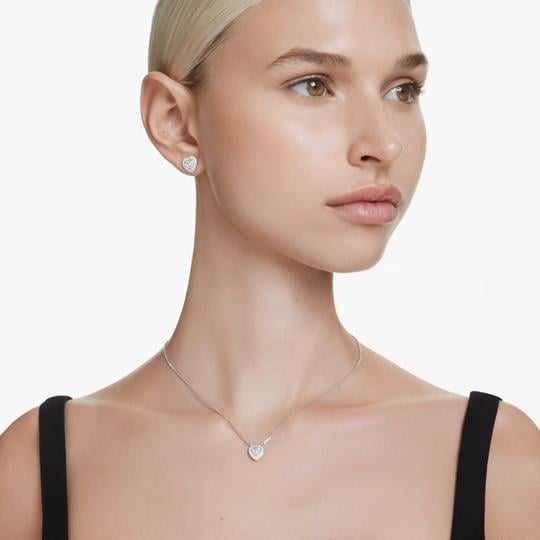 ÜnçerlerAriana Grande x Swarovski Kolye Karışık kesimler, Kalp, Beyaz, Rodyum kaplama