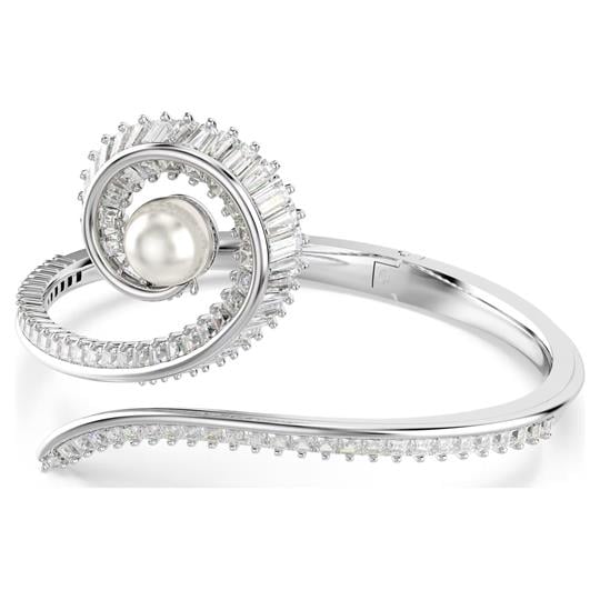 ÜnçerlerAriana Grande x Swarovski Kristal inci, Baget kesim, Beyaz, Rodyum kaplama Bileklik M