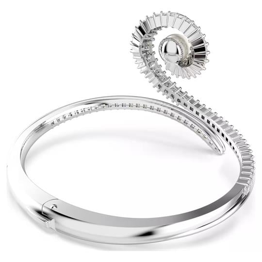ÜnçerlerAriana Grande x Swarovski Kristal inci, Baget kesim, Beyaz, Rodyum kaplama Bileklik L