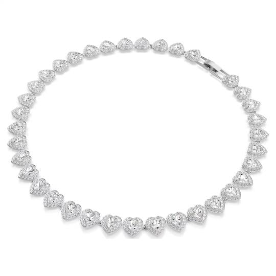 ÜnçerlerAriana Grande x Swarovski Tennis kolye Karışık kesimler, Kalp, Beyaz, Rodyum kaplama