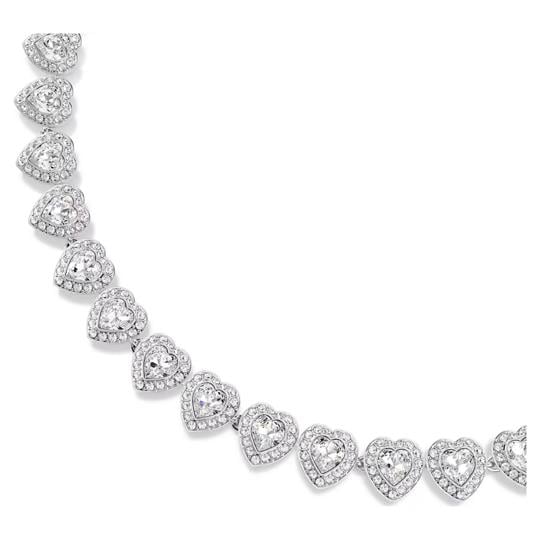 ÜnçerlerAriana Grande x Swarovski Tennis kolye Karışık kesimler, Kalp, Beyaz, Rodyum kaplama