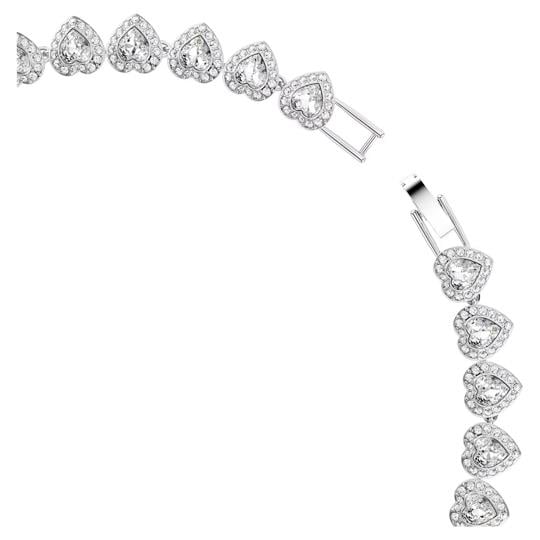 ÜnçerlerAriana Grande x Swarovski Tennis kolye Karışık kesimler, Kalp, Beyaz, Rodyum kaplama
