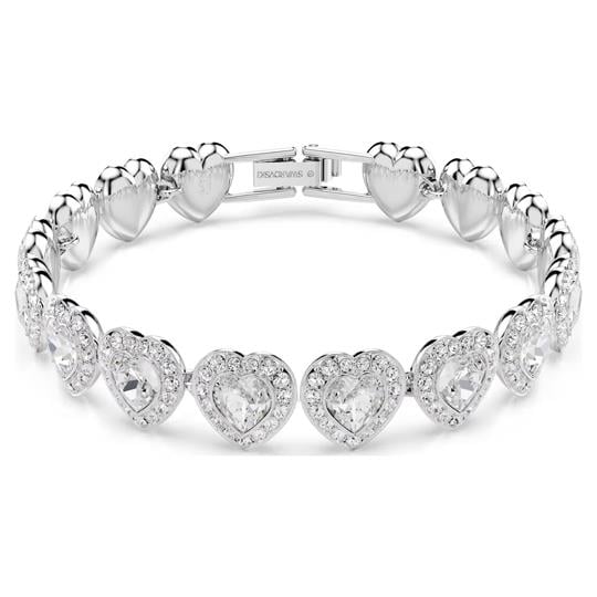 ÜnçerlerAriana Grande x Swarovski Tennis Karışık kesimler, Kalp, Beyaz, Rodyum kaplama Bileklik M