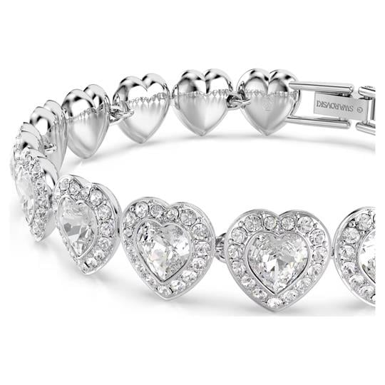 ÜnçerlerAriana Grande x Swarovski Tennis Karışık kesimler, Kalp, Beyaz, Rodyum kaplama Bileklik M