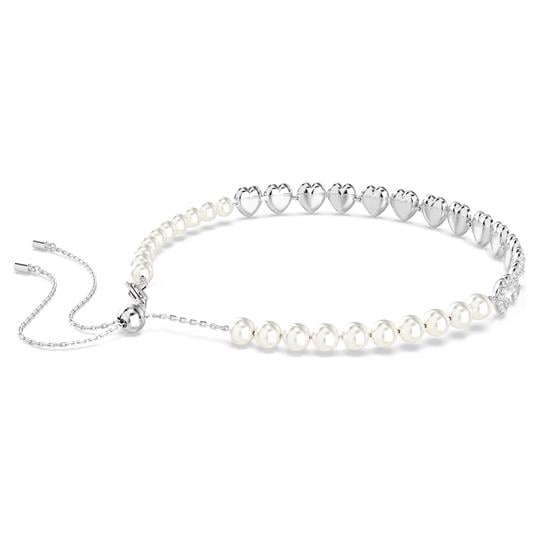 ÜnçerlerAriana Grande x Swarovski Tennis gerdanlık Karışık kesimler, Kalp, Beyaz, Rodyum kaplama