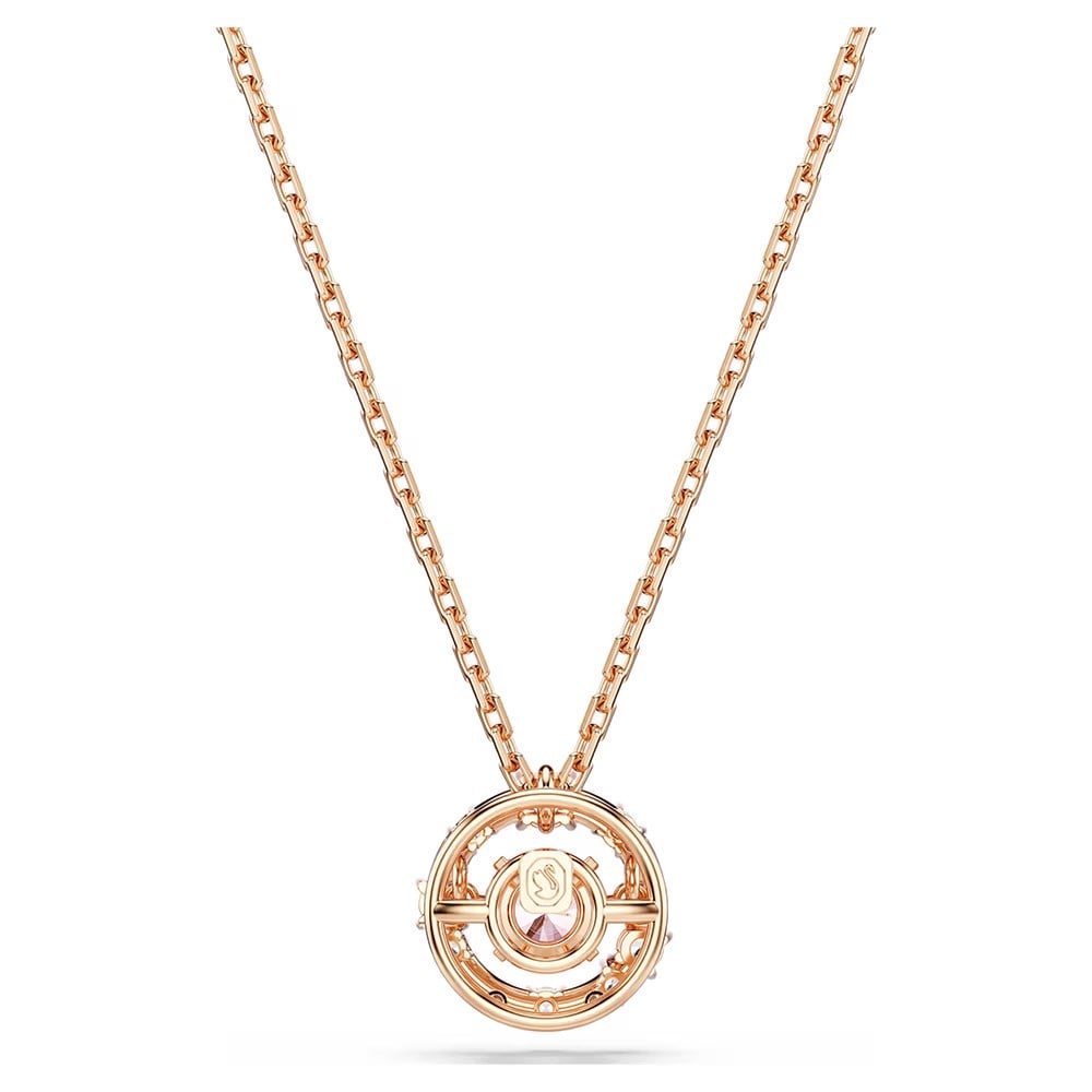 ÜnçerlerConstella Kolye Yuvarlak kesim, Dancing stone, Pembe, 18k pembe altın rengi yüzey