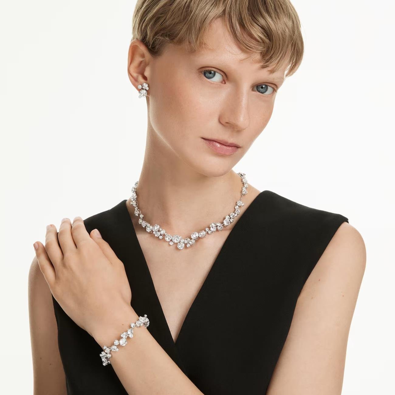 ÜnçerlerConstella Set Karışık kesimler, Beyaz, Rodyum kaplama