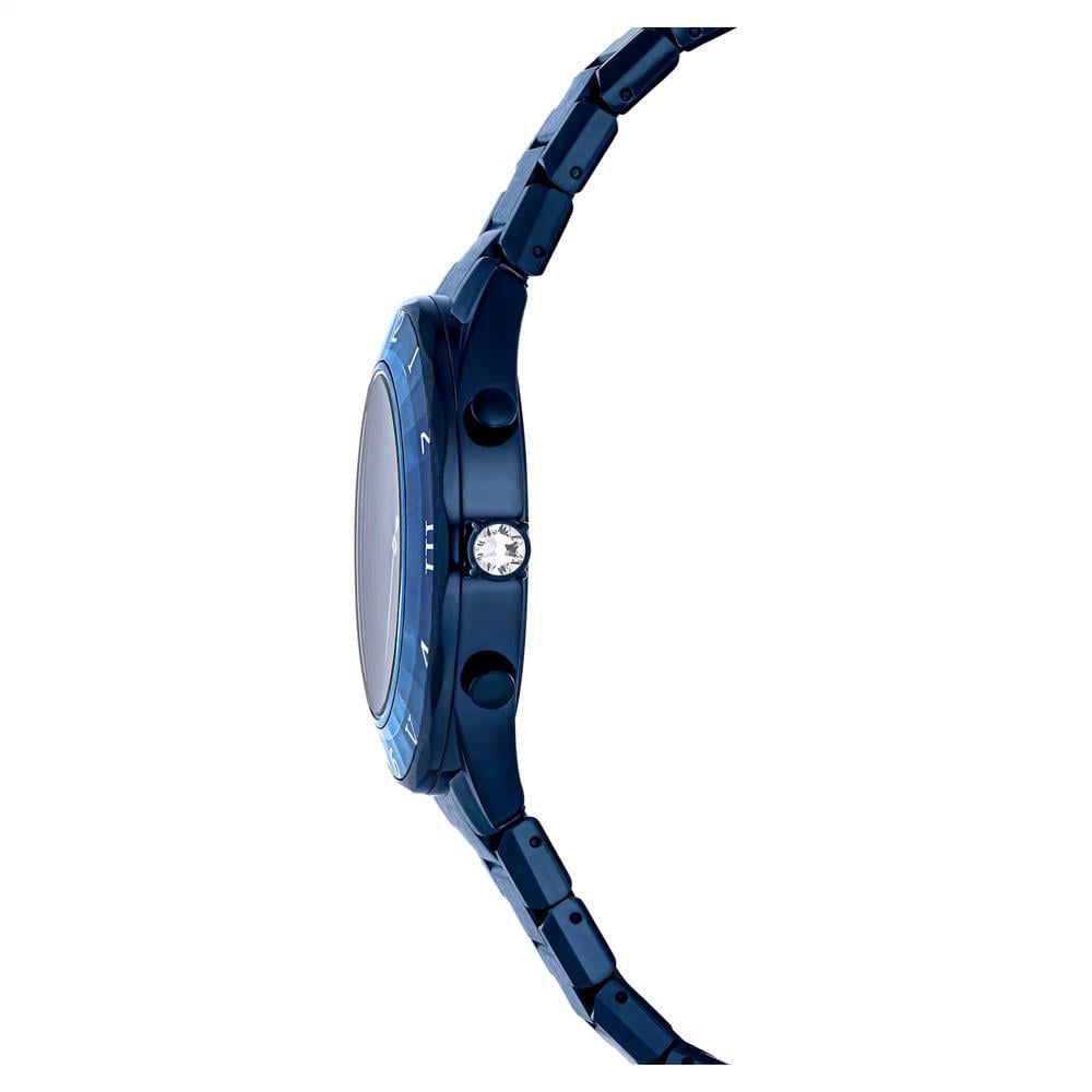 ÜnçerlerDextera chrono Saat 39 mm, İsviçre Üretimi, Metal bileklik, Mavi, Mavi yüzey