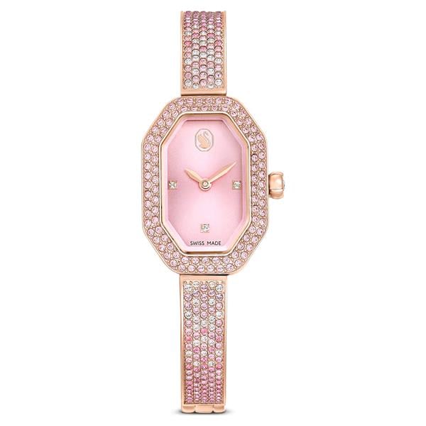 ÜnçerlerDextera Halka bileklik saat İsviçre Üretimi, Pembe, Pembe altın rengi kaplama