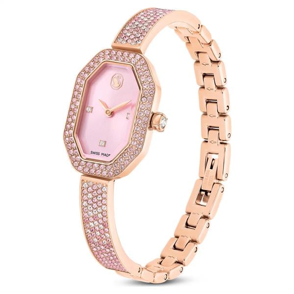 ÜnçerlerDextera Halka bileklik saat İsviçre Üretimi, Pembe, Pembe altın rengi kaplama