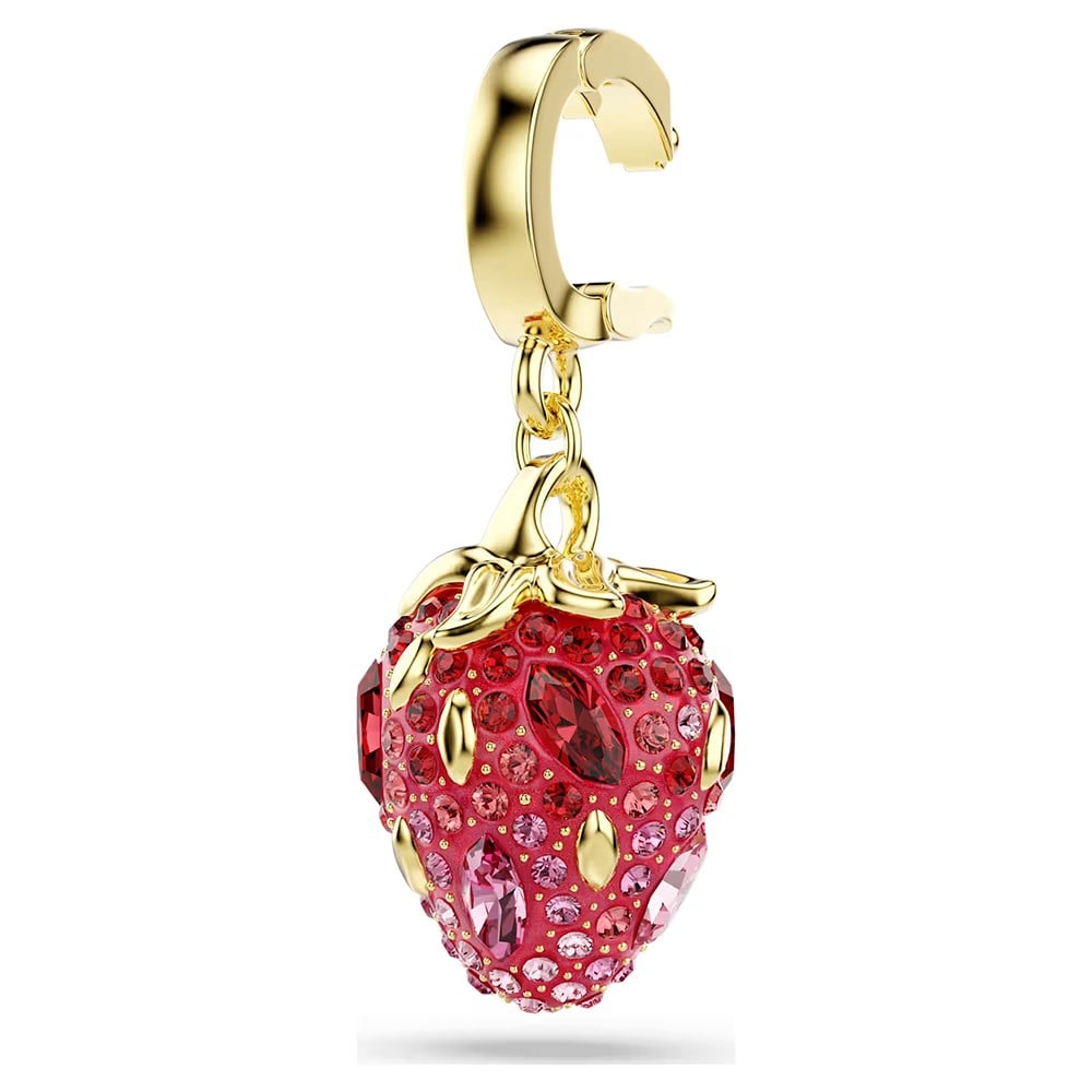 ÜnçerlerIdyllia Charm Karışık kesimler, Çilek, Kırmızı, 18k altın rengi yüzey