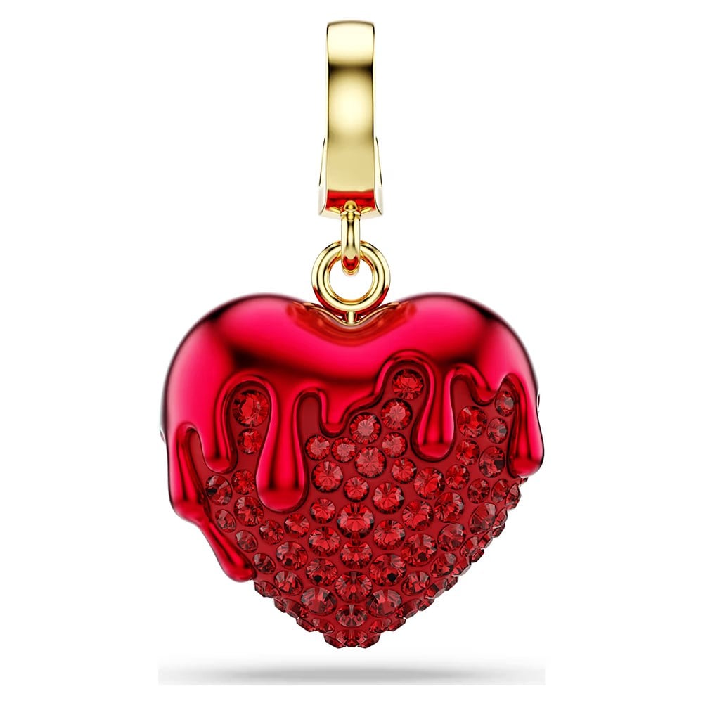 ÜnçerlerIdyllia Charm Yuvarlak kesim, Kalp, Kırmızı, 18k altın rengi yüzey