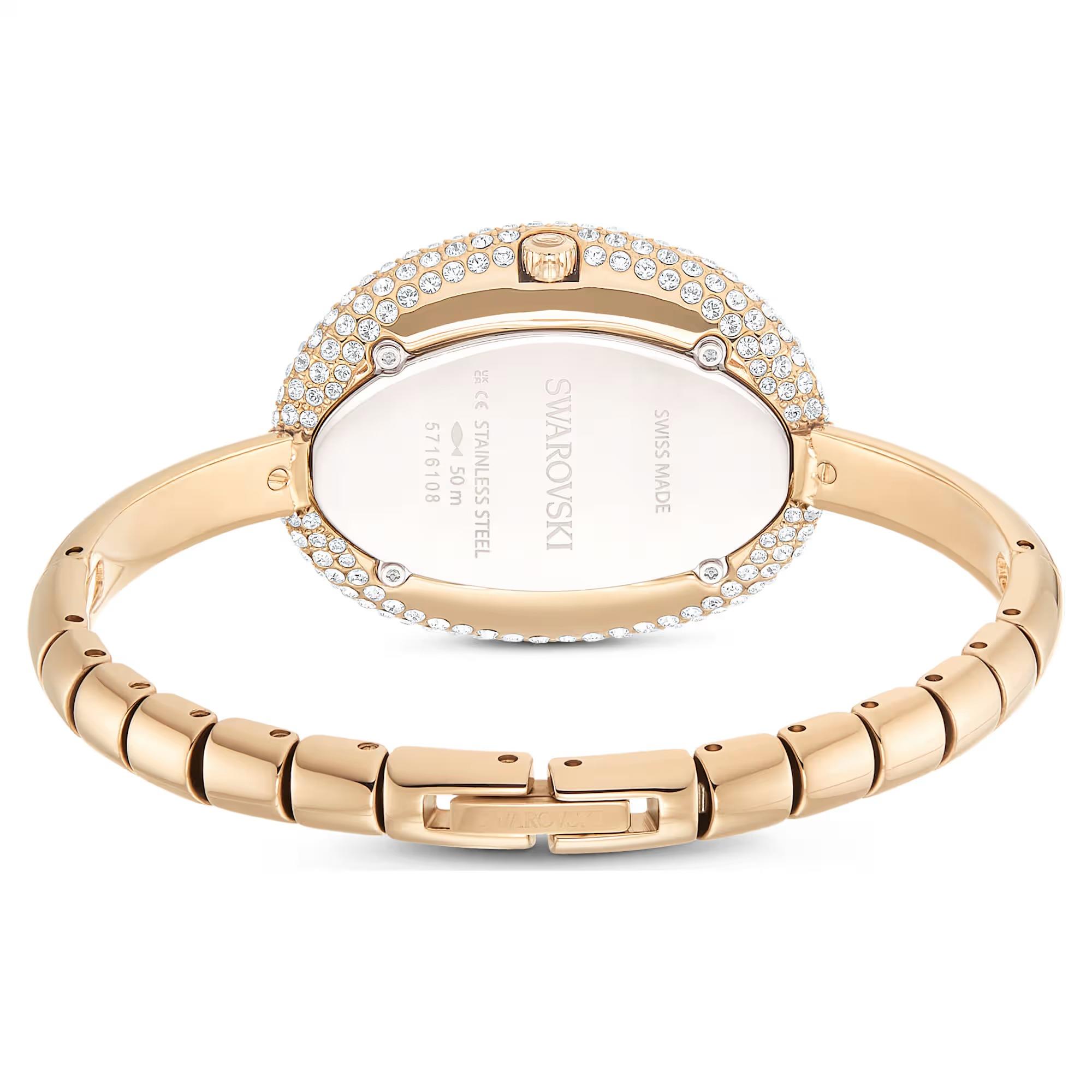 ÜnçerlerImber bangle Saat İsviçre Üretimi, Metal bileklik, Altın Rengi, Şampanya altın rengi yüzey