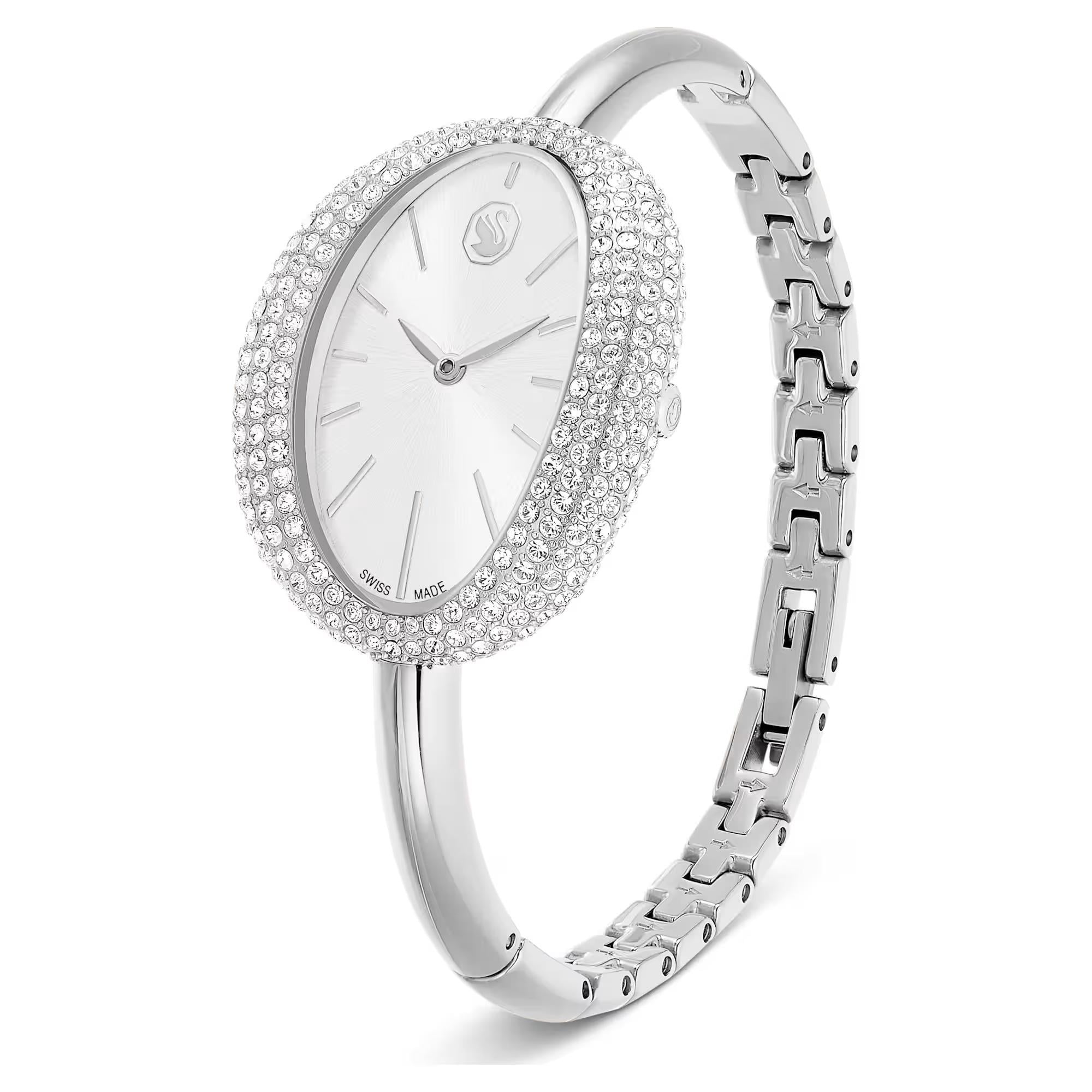ÜnçerlerImber bangle Saat İsviçre Üretimi, Metal bileklik, Gümüş Rengi, Paslanmaz çelik