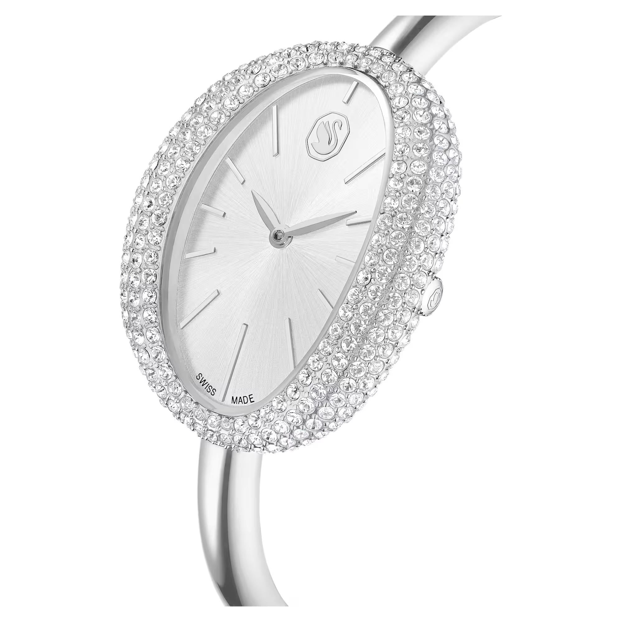 ÜnçerlerImber bangle Saat İsviçre Üretimi, Metal bileklik, Gümüş Rengi, Paslanmaz çelik