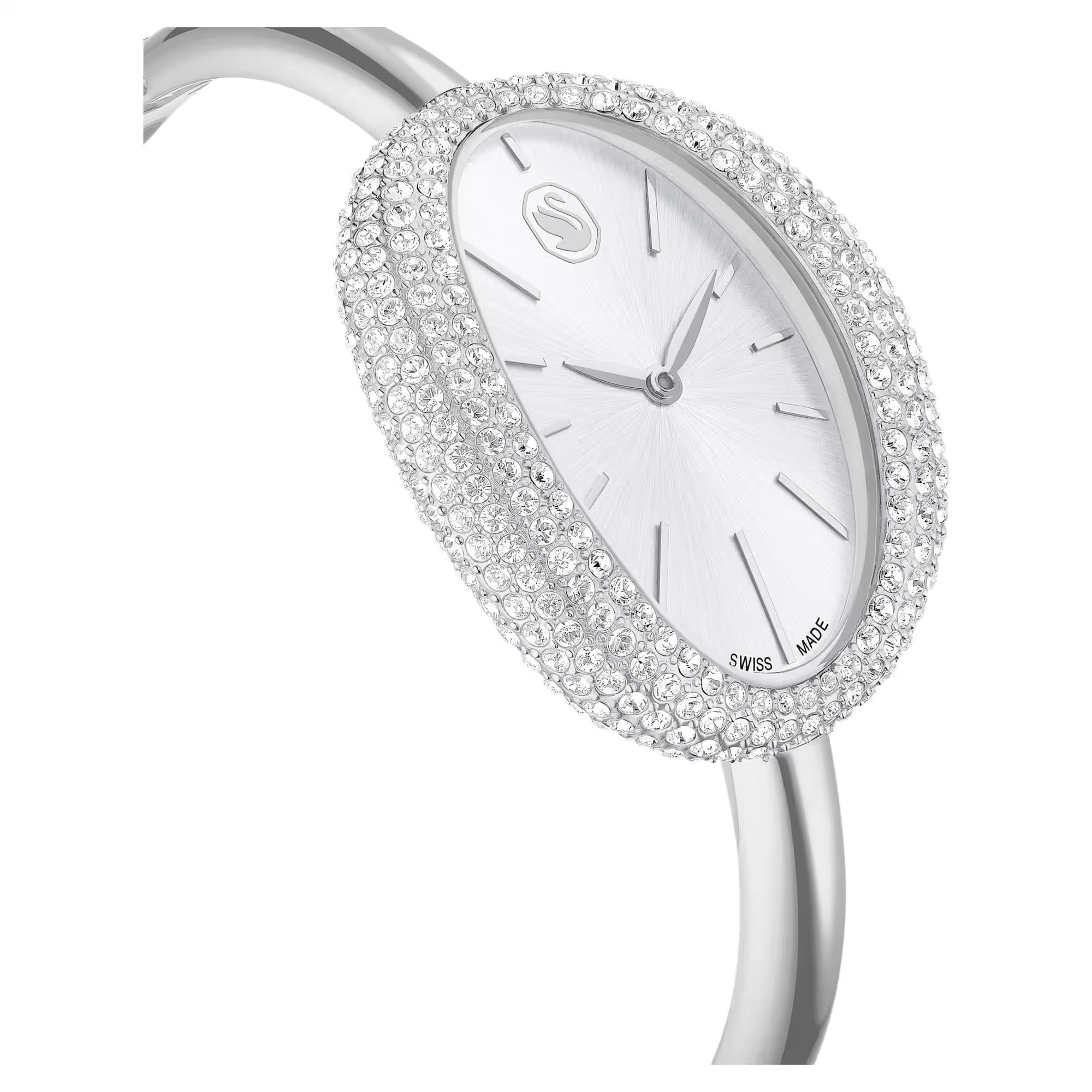 ÜnçerlerImber bangle Saat İsviçre Üretimi, Metal bileklik, Gümüş Rengi, Paslanmaz çelik
