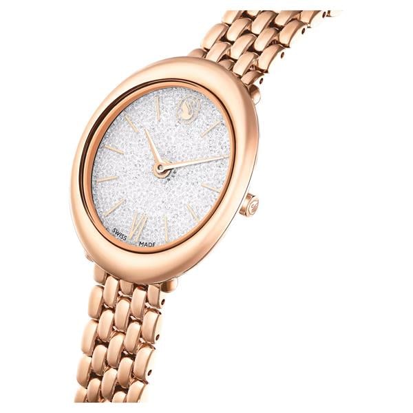 ÜnçerlerImber oval Saat İsviçre Üretimi, Metal bileklik, Altın Rengi, Pembe altın rengi yüzey
