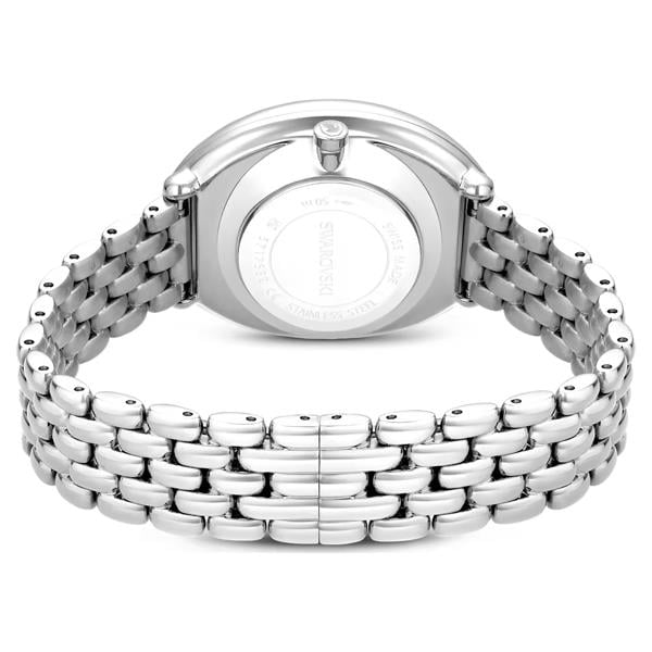 ÜnçerlerImber oval Saat İsviçre Üretimi, Metal bileklik, Gümüş Rengi, Paslanmaz çelik