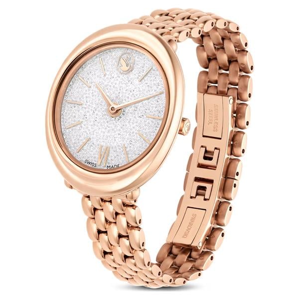 ÜnçerlerImber oval Saat İsviçre Üretimi, Metal bileklik, Altın Rengi, Pembe altın rengi yüzey