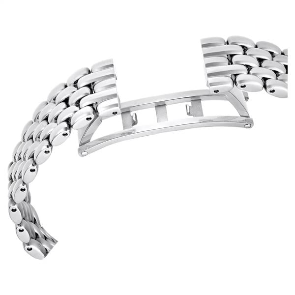 ÜnçerlerImber oval Saat İsviçre Üretimi, Metal bileklik, Gümüş Rengi, Paslanmaz çelik