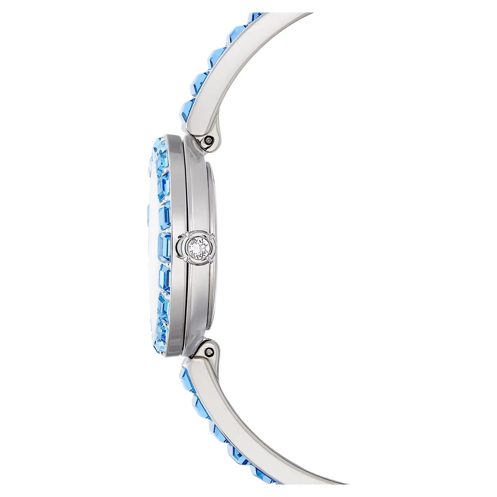 ÜnçerlerMatrix bangle Saat İsviçre Üretimi, Kristal bileklik, Mavi, Paslanmaz çelik