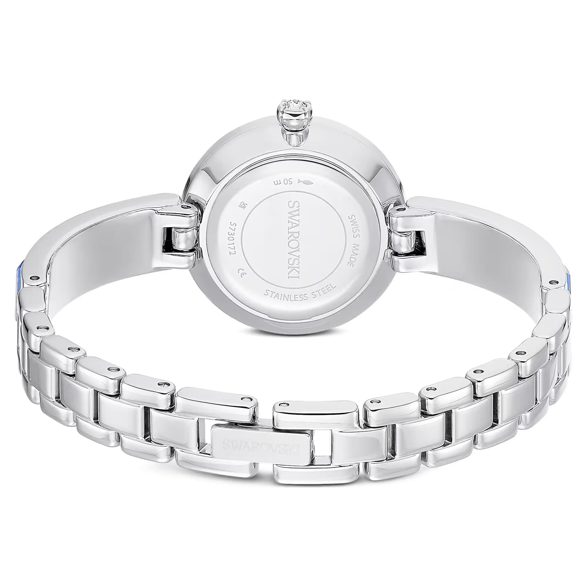 ÜnçerlerMatrix bangle Saat İsviçre Üretimi, Kristal bileklik, Mavi, Paslanmaz çelik