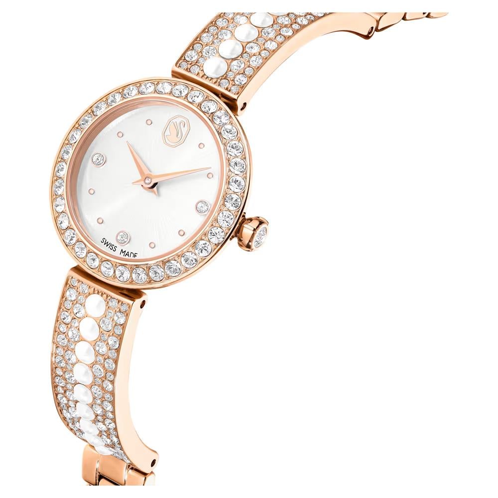 ÜnçerlerMatrix pearl bangle Halka bileklik saat İsviçre Üretimi, Kristal bileklik, Pembe altın rengi yüzey