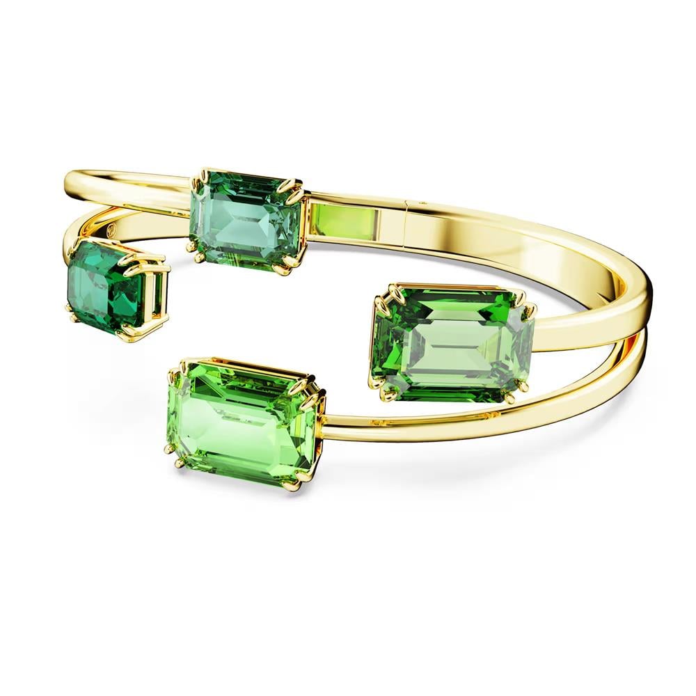 ÜnçerlerMillenia Bileklik Sekizgen kesim, Yeşil, Altın rengi kaplama