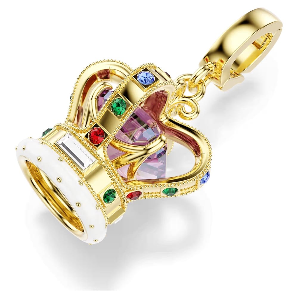 ÜnçerlerMinions Crown Charm Karışık kesimler, Çok renkli, 18k altın rengi yüzey