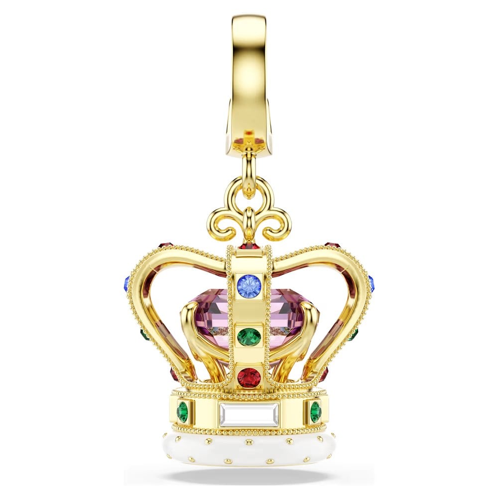 ÜnçerlerMinions Crown Charm Karışık kesimler, Çok renkli, 18k altın rengi yüzey