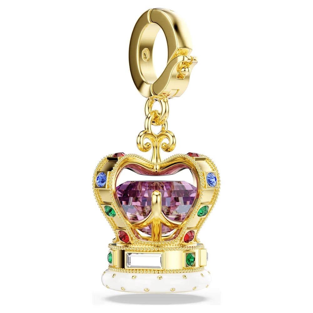 ÜnçerlerMinions Crown Charm Karışık kesimler, Çok renkli, 18k altın rengi yüzey