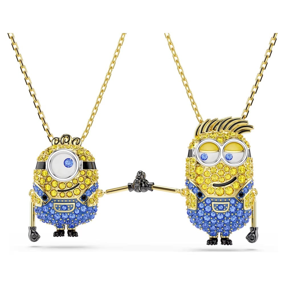 ÜnçerlerMinions James and Henry Set Pavé, Çok renkli, 18k altın rengi yüzey