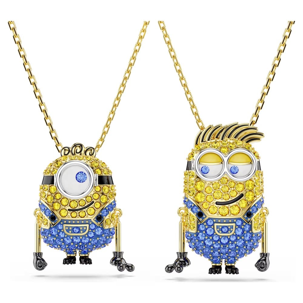 ÜnçerlerMinions James and Henry Set Pavé, Çok renkli, 18k altın rengi yüzey