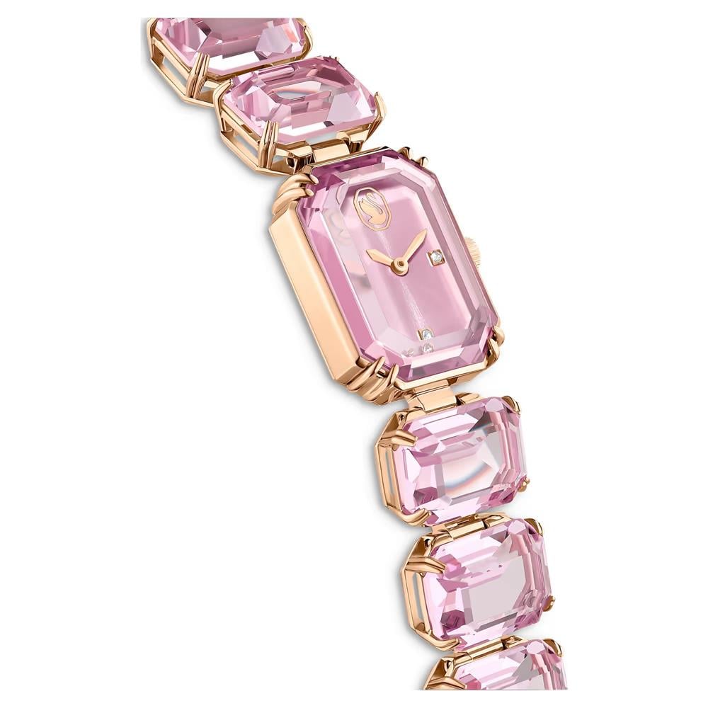 ÜnçerlerSaat Sekizgen kesim bileklik, Pembe, Pembe altın rengi yüzey