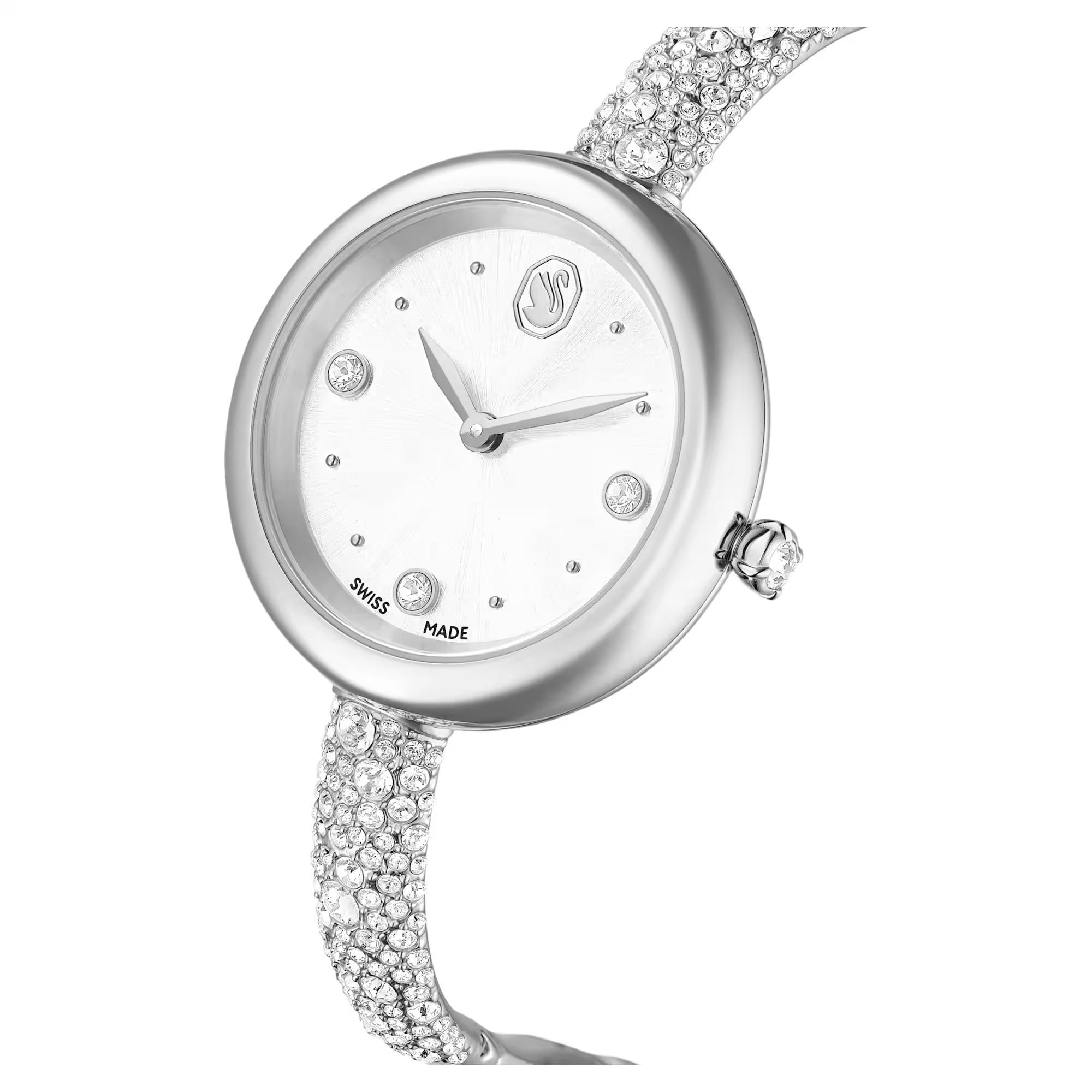 ÜnçerlerSublima bangle Saat İsviçre Üretimi, Metal bileklik, Gümüş Rengi, Paslanmaz çelik