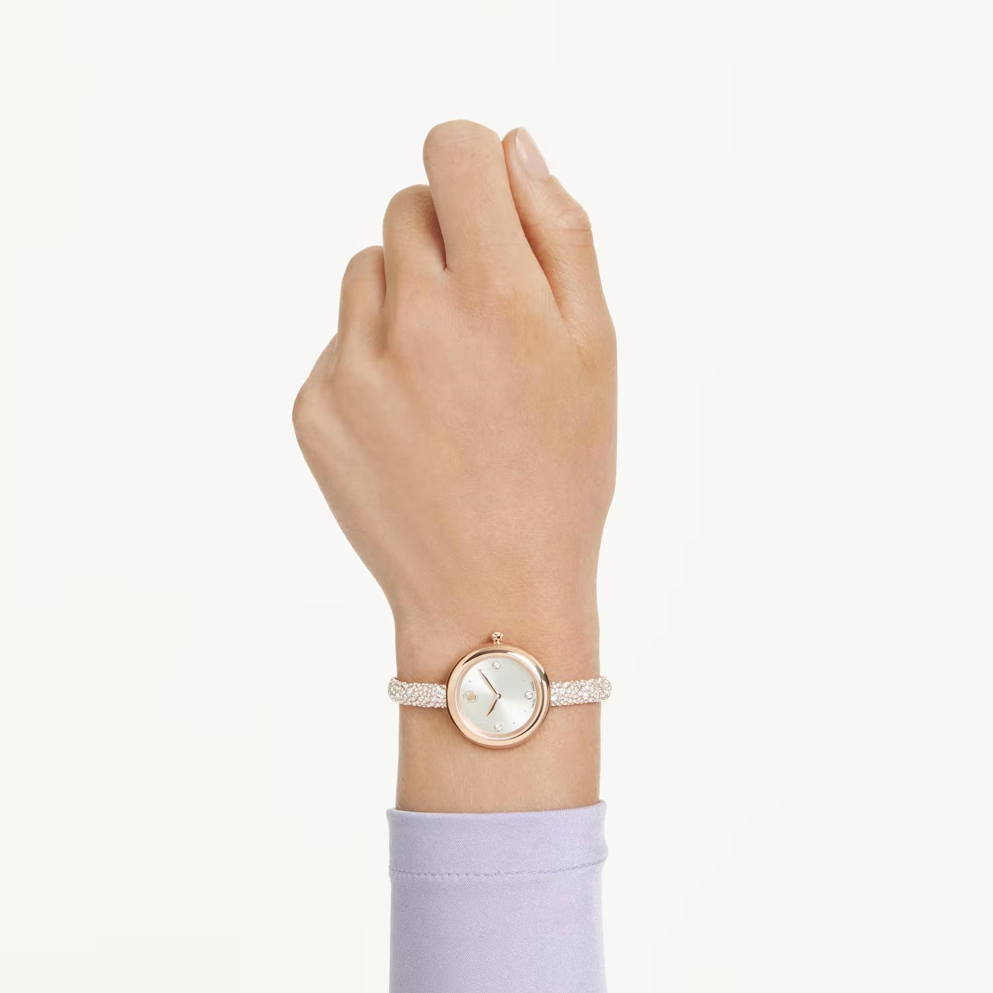 ÜnçerlerSublima bangle Saat İsviçre Üretimi, Metal bileklik, Altın Rengi, Şampanya altın rengi yüzey
