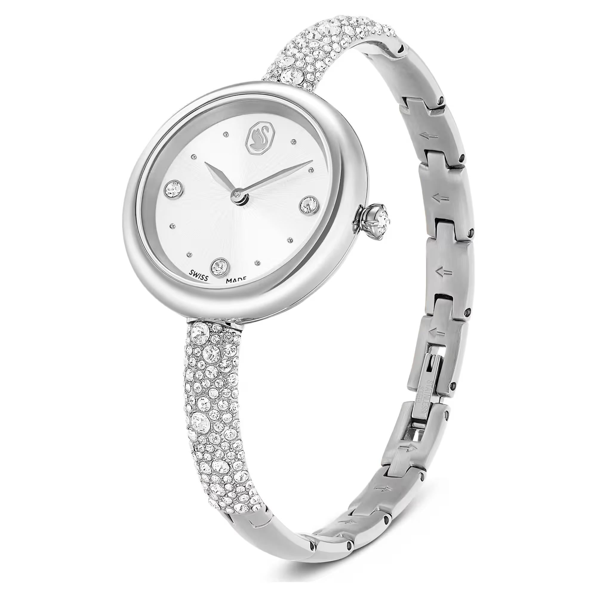 ÜnçerlerSublima bangle Saat İsviçre Üretimi, Metal bileklik, Gümüş Rengi, Paslanmaz çelik
