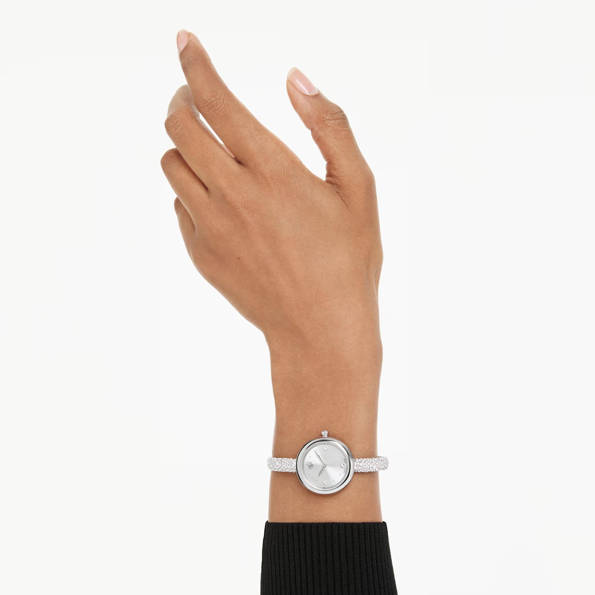 ÜnçerlerSublima bangle Saat İsviçre Üretimi, Metal bileklik, Gümüş Rengi, Paslanmaz çelik