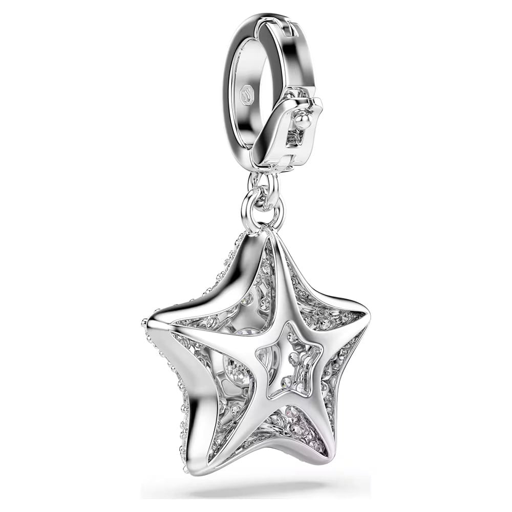 ÜnçerlerSublima Charm Yuvarlak kesim, Yıldız, Beyaz, Rodyum kaplama