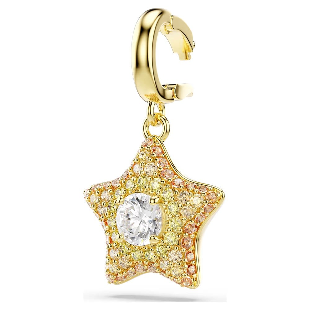 ÜnçerlerSublima Charm Yuvarlak kesim, Yıldız, Sarı, 18k altın rengi yüzey
