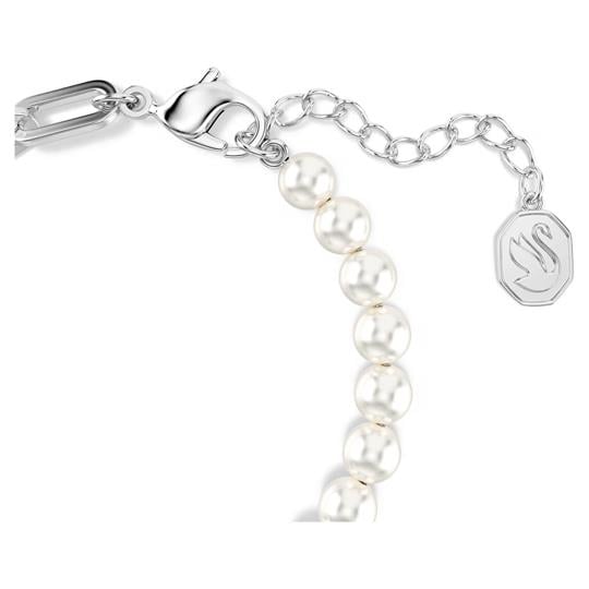 ÜnçerlerSwan Kristal inci, Kuğu, Siyah, Karışık metal yüzey Bileklik M
