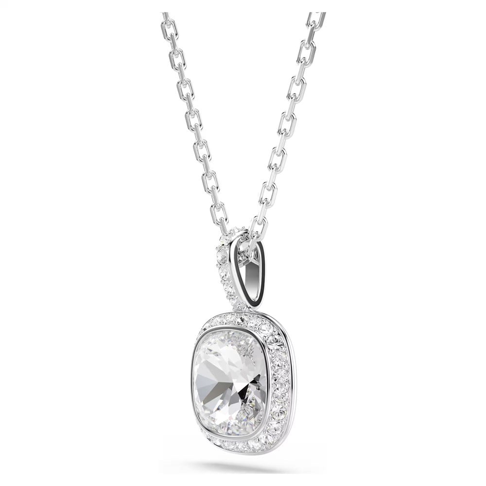 ÜnçerlerUna Angelic Kolye Yastık kesim, Beyaz, Rodyum kaplama