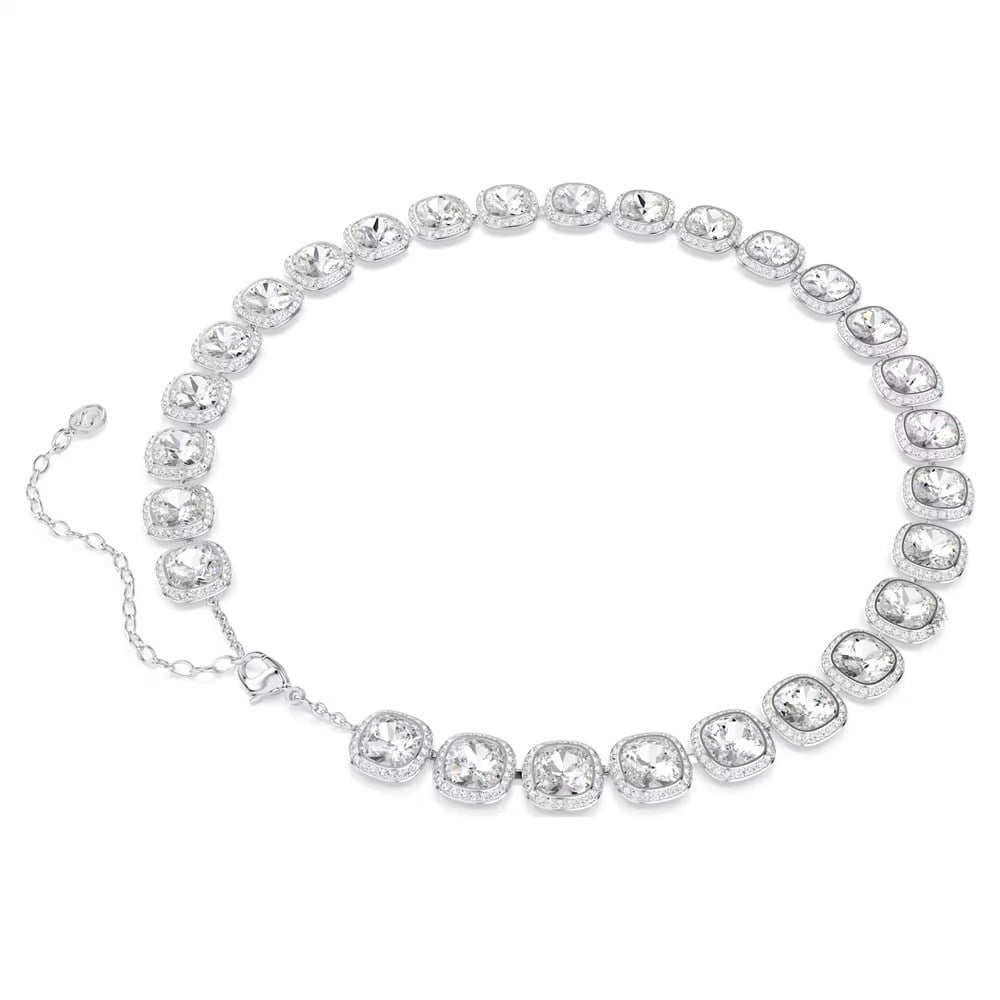 ÜnçerlerUna Angelic Kolye Yastık kesim, Beyaz, Rodyum kaplama