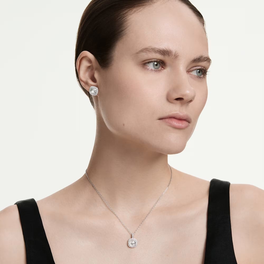 ÜnçerlerUna Angelic Set Yastık kesim, Beyaz, Rodyum kaplama