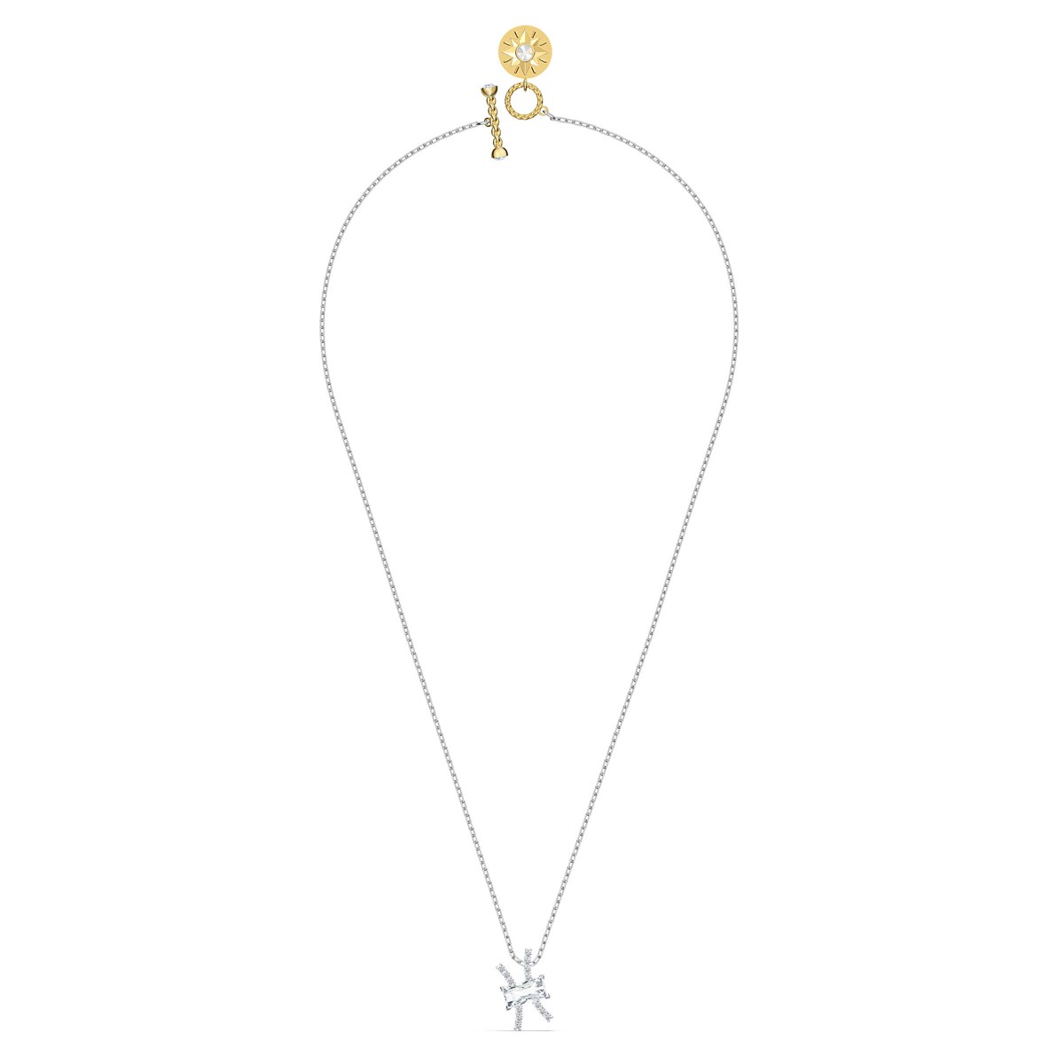 ZODIAC II:KOLYE BALIK, BEYAZ, RODYUM KAPLAMA