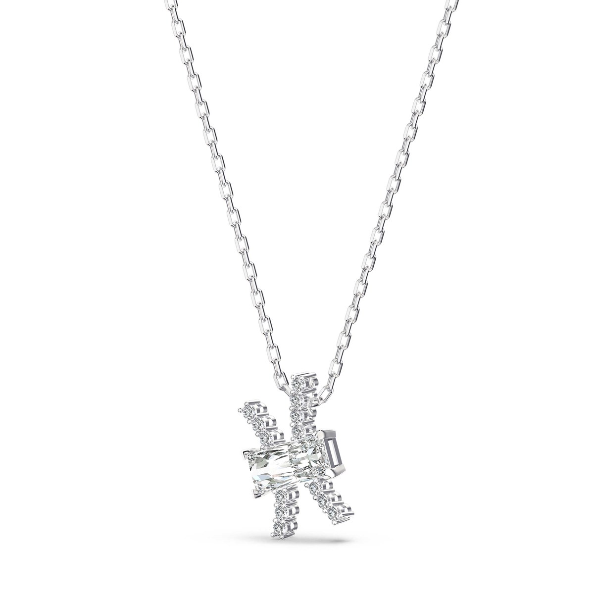 ZODIAC II:KOLYE BALIK, BEYAZ, RODYUM KAPLAMA