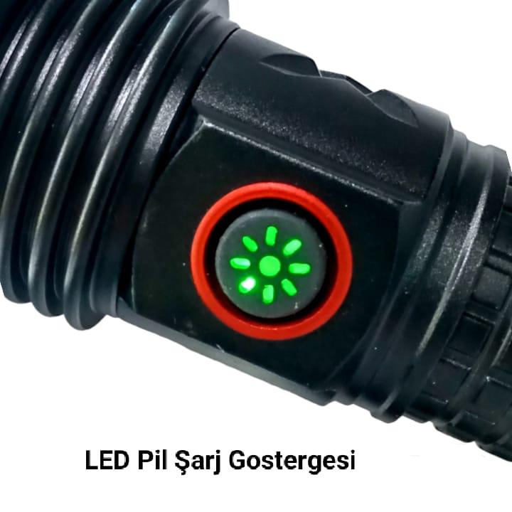 F.B.I F-88A Profesyone 15w Uzun Menzilli 26650 pilli şarjlı el feneri