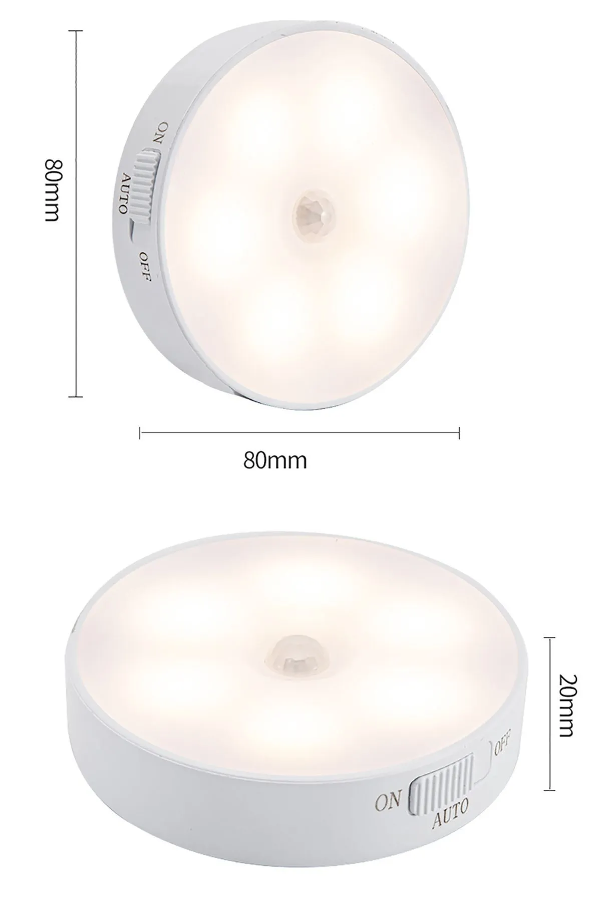 F.B.I F-49 8 LED Hareket Sensörlü USB Şarjlı Lamba - Beyaz Işık