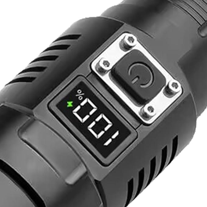 F.B.I F-53 LED El Feneri, Süper Parlak El Fenerleri USB Şarjı 120000LM Geri Çekilebilir Zoom El Flaş Işığı IPX5 Su Geçirmez